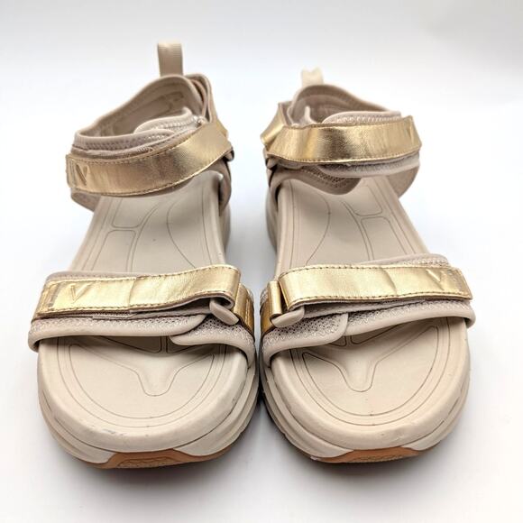 Vionic Walk Max Wanderer Sandal Women's Hook & Loop Gold Size US7.5 EU38 - Picture 2 of 11